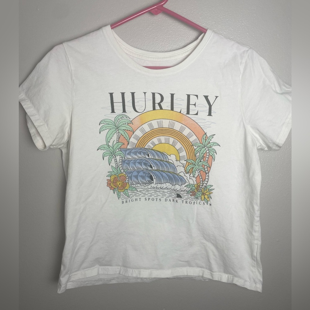 Hurley White Cotton Graphic T-Shirt